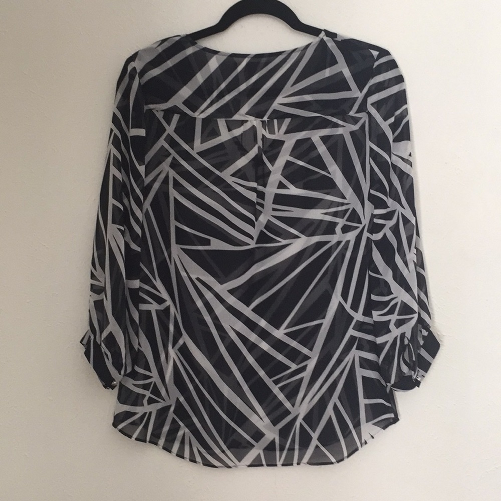 Banana Republic Navy/White Blouse